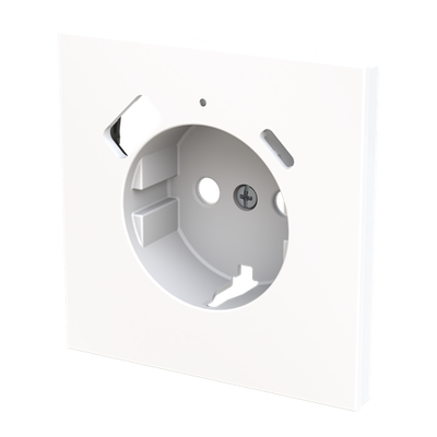 Tapa Schuko + cargador USB A+C  BL