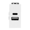 Cargador USB-A+C 15W - 1M - BL