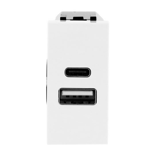 Cargador USB-A+C 15W - 1M - BL