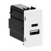 Cargador USB-A+C 15W - 1M - BL