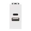 Cargador USB-A+C 10,5W - 1M - BL