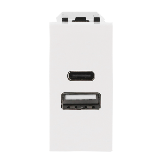 Cargador USB-A+C 10,5W - 1M - BL