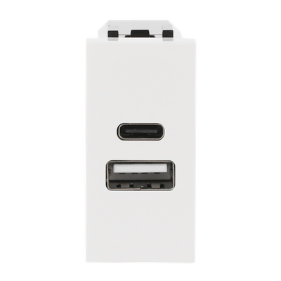 Cargador USB-A+C 10,5W - 1M - BL