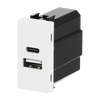 Cargador USB-A+C 10,5W - 1M - BL