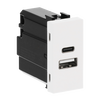 Cargador USB-A+C 10,5W - 1M - BL