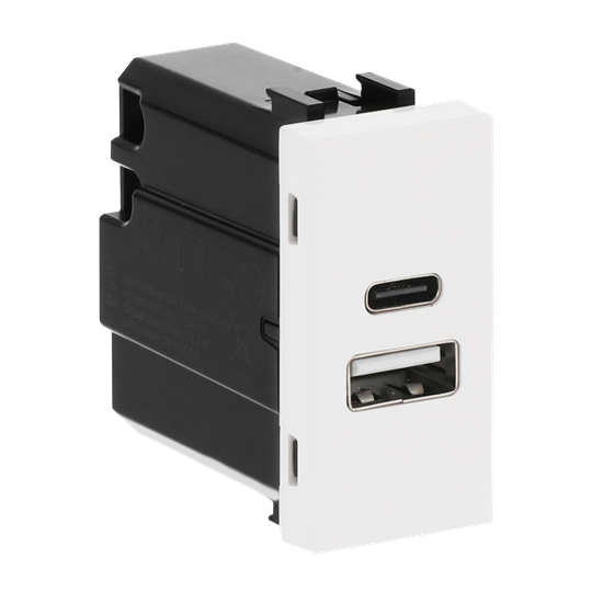 Cargador USB-A+C 10,5W - 1M - BL – Imagen 2 de 3