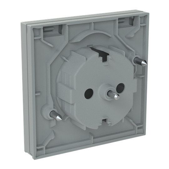 Tapa schuko con cubierta abatible GN – Imagen 2 de 3