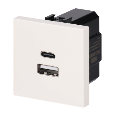 Cargador USB-A+C 15W - 2M - BL