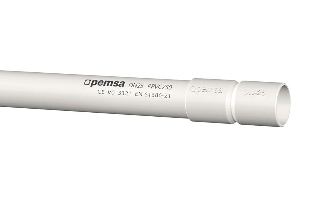 TUBO RPVC 750+MANGUITO DN16 GRIS