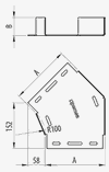 CURVA 45º PQ 30x400 R100 GC