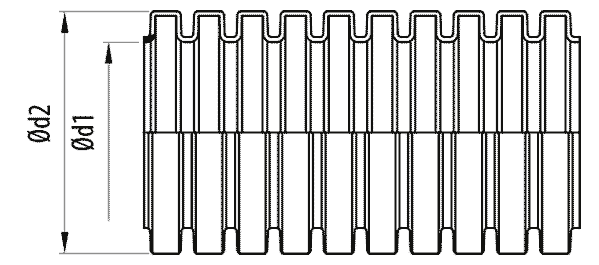 TUBO FLEXIBLE RF-PA DN23 NEGR
