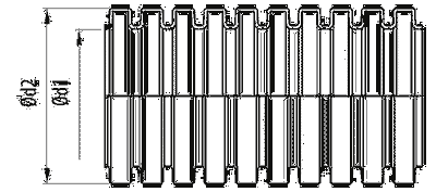 TUBO FLEXIBLE RB-PA DN70 NEGR