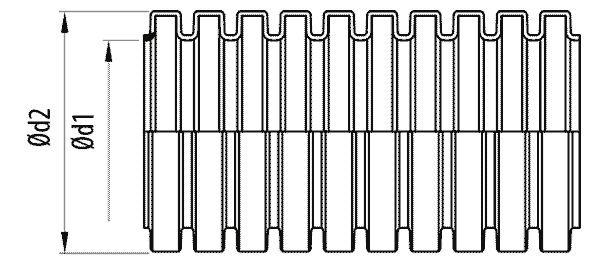TUBO FLEXIBLE RB-PU DN70 NEGR