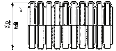 TUBO FLEXIBLE RB-PU DN70 NEGR