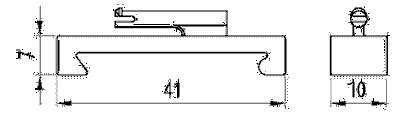 CLIP RAIL NEGR