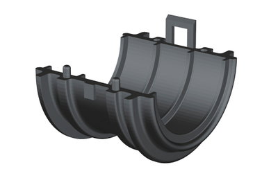 SOPORTE MEDIO TUBO DN70