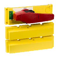 Yellow front covers and red rotary handle INS320/630, 3/4p