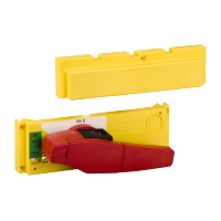 Yellow front covers and red rotary handle INV 320/630, 3/4p