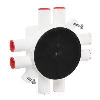 Ceiling box for flush mounting,32mm, 8 stubs 16mm, including fire plate