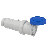 Toma móvil industrial, 63A, 2 polos+T, 200-250 V CA, IP 67