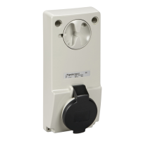 Toma UNIKA con interbloqueo 16A 3 polos, N-E 480-500 V IP44 50-60 HZ