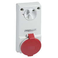 Toma UNIKA con interbloqueo 32A 2 polos, E 380-415 V IP44 50-60 HZ