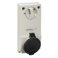 Toma UNIKA con interbloqueo 32A 3 polos, E 480-500 V IP44 50-60 HZ