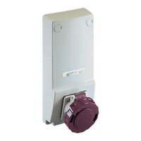 Toma Unika con interbloqueo 16A 2p 400-24 V IP65 50-60 HZ