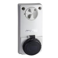 Toma UNIKA con interbloqueo16A 3 polos, N-E 480-500 V IP65 50-60 HZ