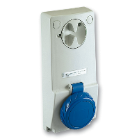 Toma UNIKA con interbloqueo 32A 3 polos, E 200-250 V IP65 50-60 HZ