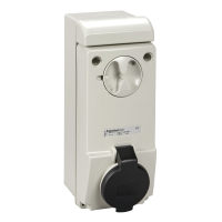 Toma UNIKA con interbloqueo 16A 3 polos, E 480-500 V IP44 50-60 HZ