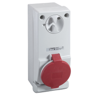 Toma UNIKA con interbloqueo 32A 2 polos, E 380-415 V IP44 50-60 HZ