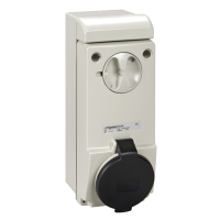 Toma UNIKA con interbloqueo 32A 3 polos -N-E 480-500 V IP44 50-60 HZ
