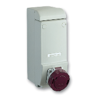 Toma Unika con interbloqueo 16A 2p 400-24 V IP65 50-60 HZ