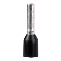 Terminal de cable aislado de conductor sencillo, tamaño medio, 1,5mm2, negro