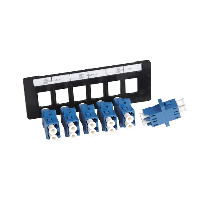 Placa con 6 adaptadores LC Duplex