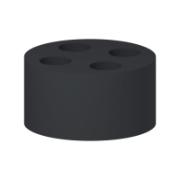 Caja Mureva, junta multicable, negro, M25, 4 x Ø5