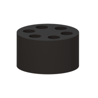 Caja Mureva, junta multicable, negro, M32, 6 x Ø5