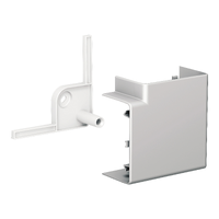 OptiLine 70, ángulo plano 80x55mm, PC/ABS, aluminio metalizado