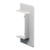 OptiLine 70, marco de techo/pared 80x55mm, PC/ABS, aluminio metalizado