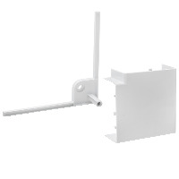 OptiLine 70, ángulo plano 90°, 120x55mm, PC/ABS, blanco polar