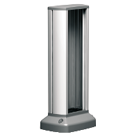 OptiLine 70, minicolumna con entrada canal salvacables de aluminio, 333mm