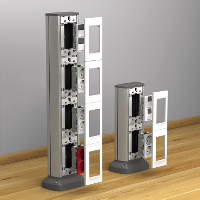 OptiLine 70, minicolumna para cuatro adaptadores dobles, 613mm