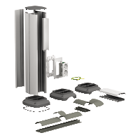 OptiLine 70, minicolumna de doble cara para cuatro módulos, 613mm