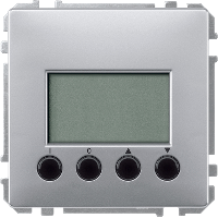 Info display, flush-mounted, aluminium, System Design