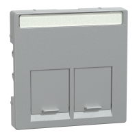 Tapa RJ45 doble Aluminio