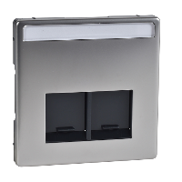 Tapa RJ45 doble Acero