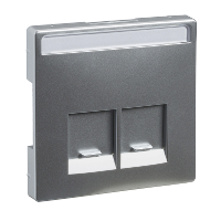Tapa RJ45 doble Aluminio