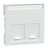 Tapa RJ45 doble Blanco activo