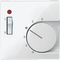 Tapa para termostato con interruptor Marfil